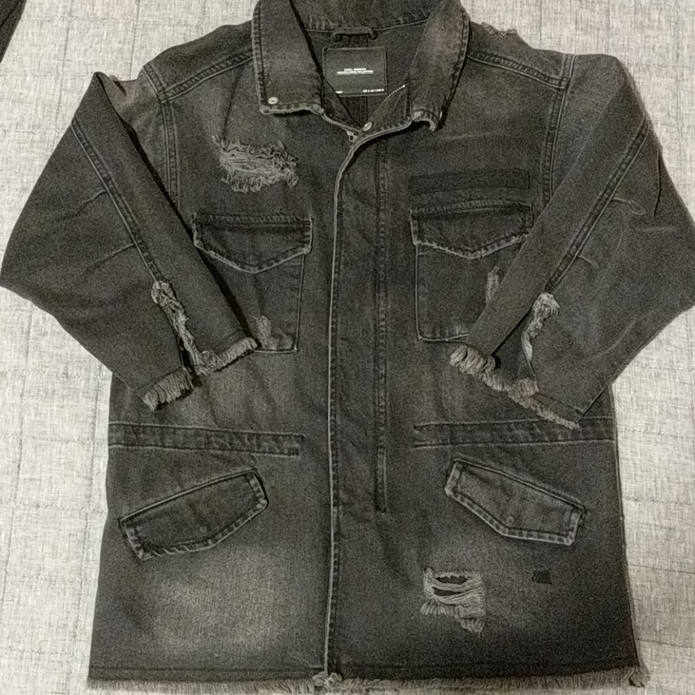 Zara Distressed Cargo Jacket